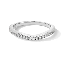 Vera Wang Love Collection 0.25 CT. T.W. Certified Lab-Grown Diamond Contour Band in Platinum (F/VS2)