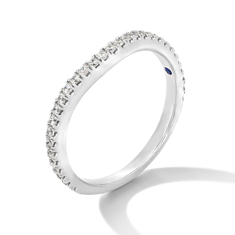 Main Image 3 of Vera Wang Love Collection 0.25 CT. T.W. Certified Lab-Grown Diamond Contour Band in Platinum (F/VS2)