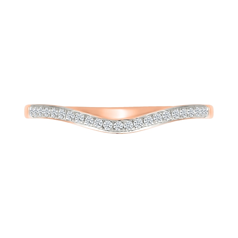 Main Image 5 of 0.95 CT. T.W. Multi-Diamond Double Frame Multi-Row Split Shank Bridal Set in 10K Rose Gold