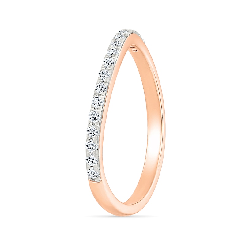 Main Image 6 of 0.95 CT. T.W. Marquise-Shaped Multi-Diamond Frame Collar Split Shank Bridal Set in 10K Rose Gold