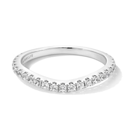 Vera Wang Love Collection 0.30 CT. T.W. Certified Lab-Grown Diamond Contour Band in 14K White Gold (F/VS2)