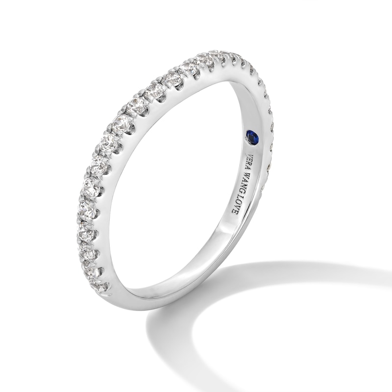 Main Image 3 of Vera Wang Love Collection 0.30 CT. T.W. Certified Lab-Grown Diamond Contour Band in 14K White Gold (F/VS2)