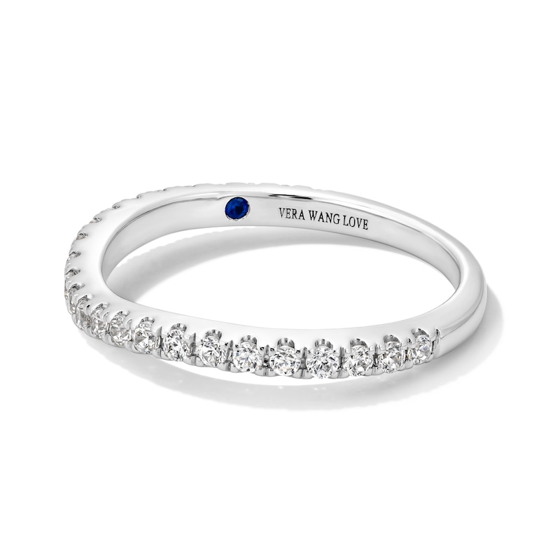 Main Image 4 of Vera Wang Love Collection 0.30 CT. T.W. Certified Lab-Grown Diamond Contour Band in 14K White Gold (F/VS2)