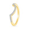 Thumbnail Image 6 of 0.95 CT. T.W. Pear-Shaped Multi-Diamond Swirl Frame Triple Row Bridal Set in 10K Gold