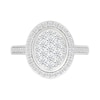 Thumbnail Image 3 of 0.95 CT. T.W. Oval-Shaped Multi-Diamond Frame Bridal Set in 10K White Gold