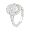 Thumbnail Image 4 of 0.95 CT. T.W. Oval-Shaped Multi-Diamond Frame Bridal Set in 10K White Gold