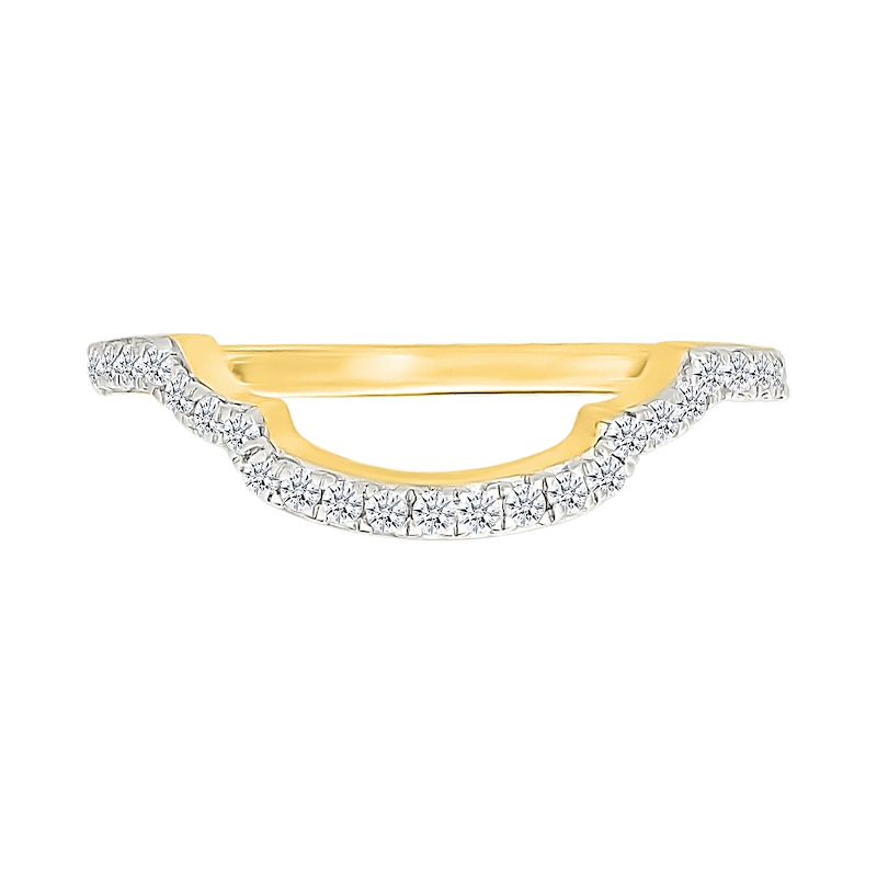 Main Image 5 of 0.95 CT. T.W. Cushion-Shaped Multi-Diamond Frame Collar Bridal Set in 10K Gold