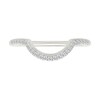 Thumbnail Image 5 of 0.95 CT. T.W. Pear-Shaped Multi-Diamond Swirl Frame Triple Row Bridal Set in 10K White Gold