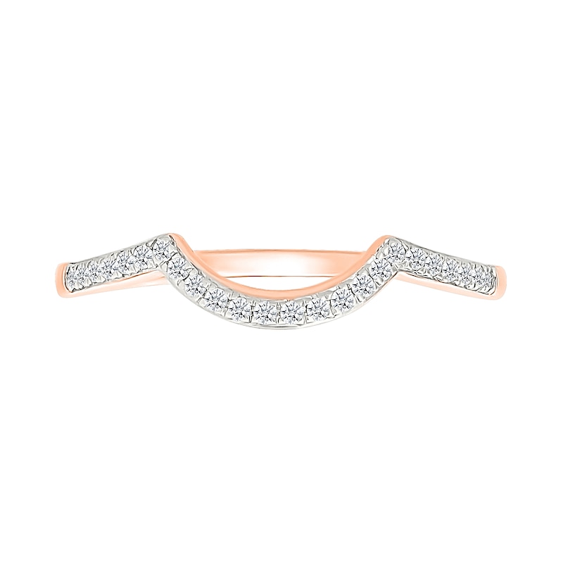 Main Image 5 of 0.95 CT. T.W. Pear-Shaped Multi-Diamond Frame Multi-Row Bridal Set in 10K Rose Gold