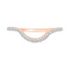 0.95 CT. T.W. Pear-Shaped Multi-Diamond Double Frame Double Row Bypass Shank Bridal Set in 10K Rose Gold