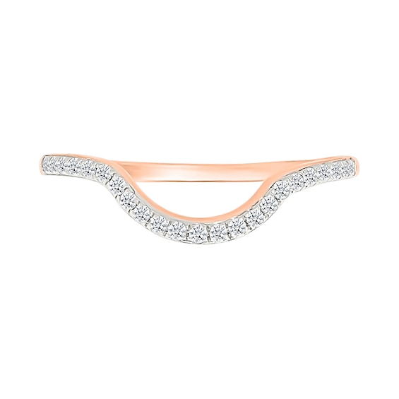 0.95 CT. T.W. Pear-Shaped Multi-Diamond Double Frame Double Row Bypass Shank Bridal Set in 10K Rose Gold