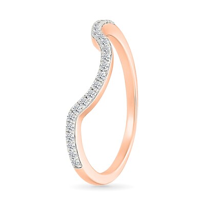 0.95 CT. T.W. Pear-Shaped Multi-Diamond Double Frame Double Row Bypass Shank Bridal Set in 10K Rose Gold