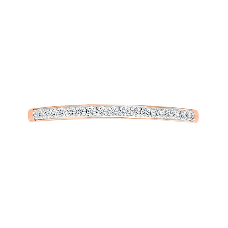 Main Image 5 of 1.23 CT. T.W. Oval-Shaped Multi-Diamond Swirl Frame Triple Row Bridal Set in 10K Rose Gold