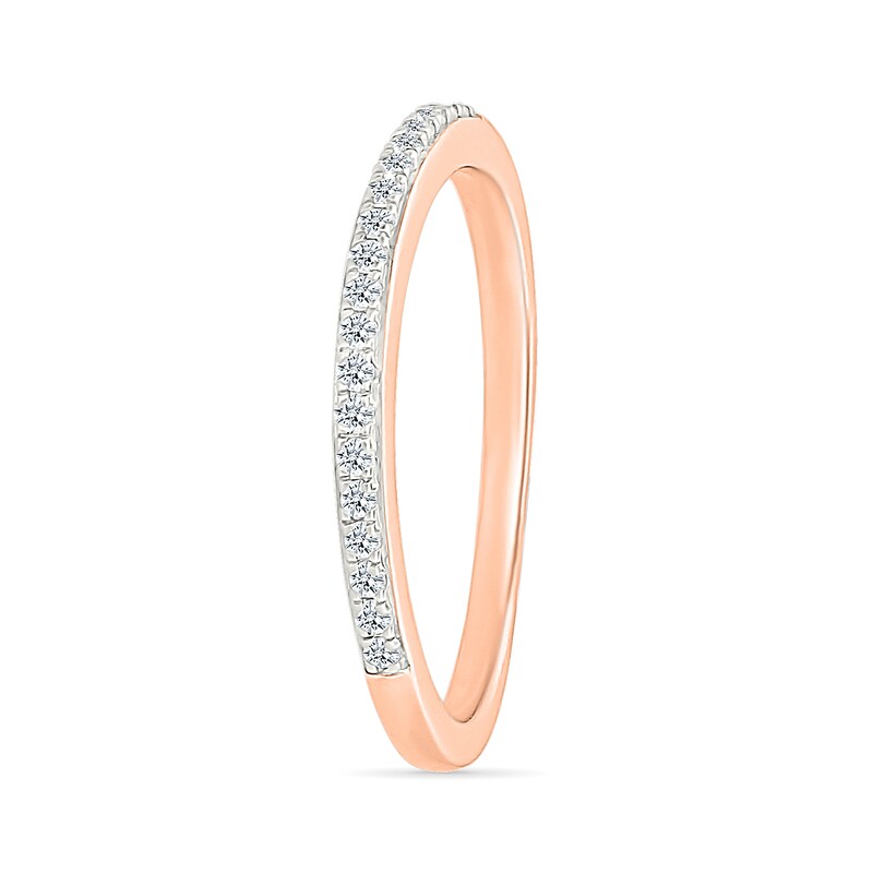 Main Image 6 of 1.23 CT. T.W. Oval-Shaped Multi-Diamond Swirl Frame Triple Row Bridal Set in 10K Rose Gold