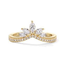 Emmy London 0.50 CT. T.W. Marquise-Cut Certified Lab-Grown Diamond Contour Anniversary Band in 18K Gold (F/VS2)