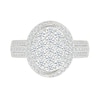 Thumbnail Image 3 of 1.23 CT. T.W. Oval-Shaped Multi-Diamond Swirl Frame Triple Row Bridal Set in 10K White Gold