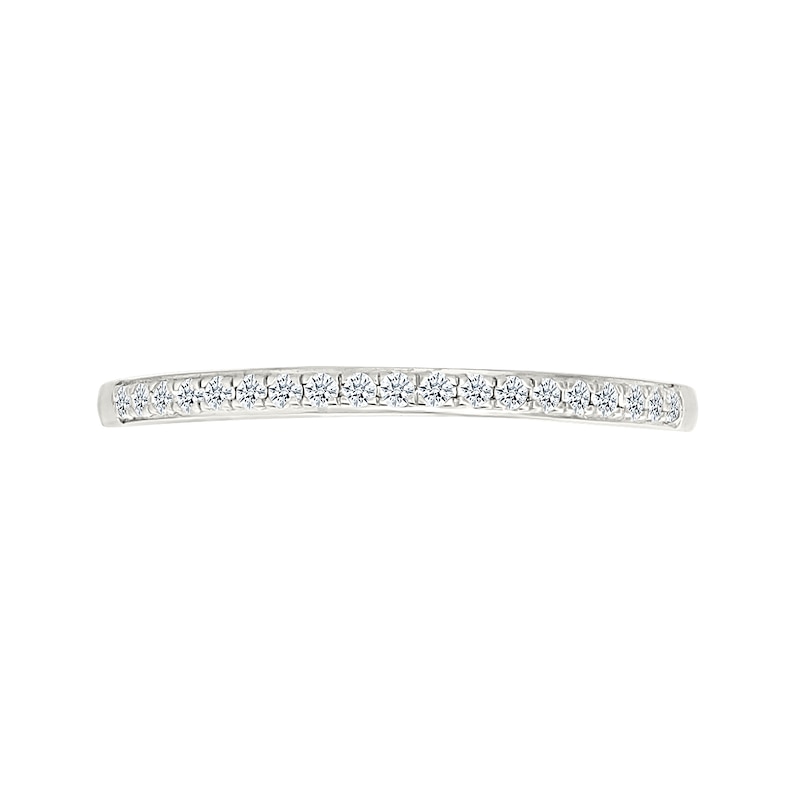 Main Image 5 of 1.23 CT. T.W. Oval-Shaped Multi-Diamond Swirl Frame Triple Row Bridal Set in 10K White Gold