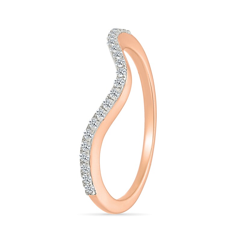 Main Image 6 of 0.95 CT. T.W. Oval-Shaped Multi-Diamond Swirl Frame Triple Row Shank Bridal Set in 10K Rose Gold