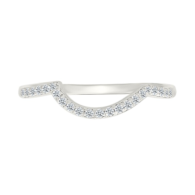 Main Image 5 of 0.95 CT. T.W. Pear-Shaped Multi-Diamond Double Frame Bypass Multi-Row Split Shank Bridal Set in 10K White Gold
