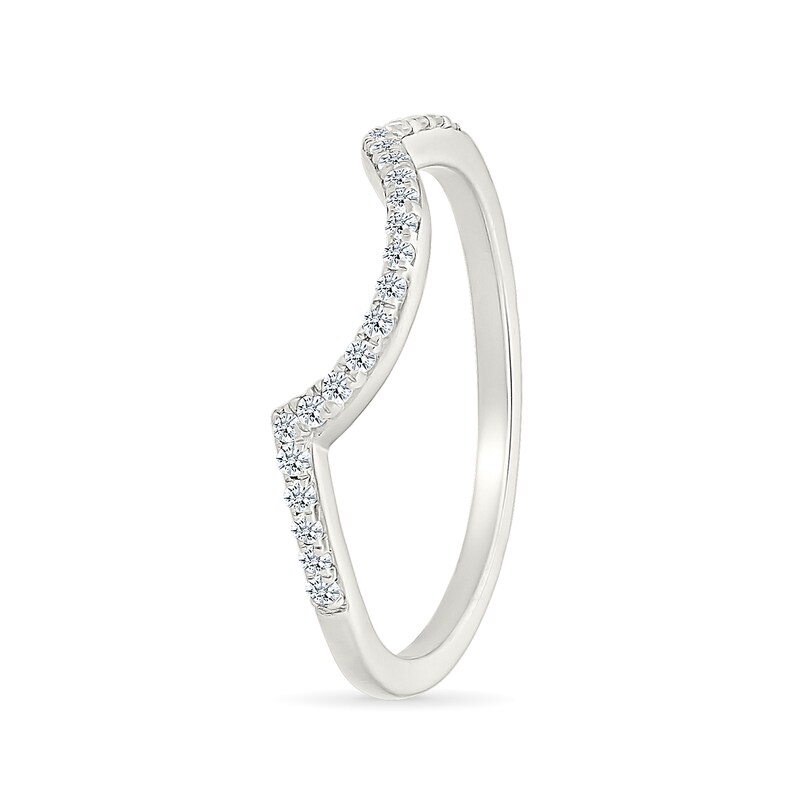 Main Image 6 of 0.95 CT. T.W. Pear-Shaped Multi-Diamond Double Frame Bypass Multi-Row Split Shank Bridal Set in 10K White Gold