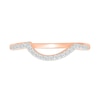 Thumbnail Image 5 of 0.95 CT. T.W. Pear-Shaped Multi-Diamond Double Frame Bypass Multi-Row Split Shank Bridal Set in 10K Rose Gold