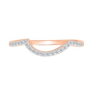 0.95 CT. T.W. Pear-Shaped Multi-Diamond Double Frame Bypass Multi-Row Split Shank Bridal Set in 10K Rose Gold