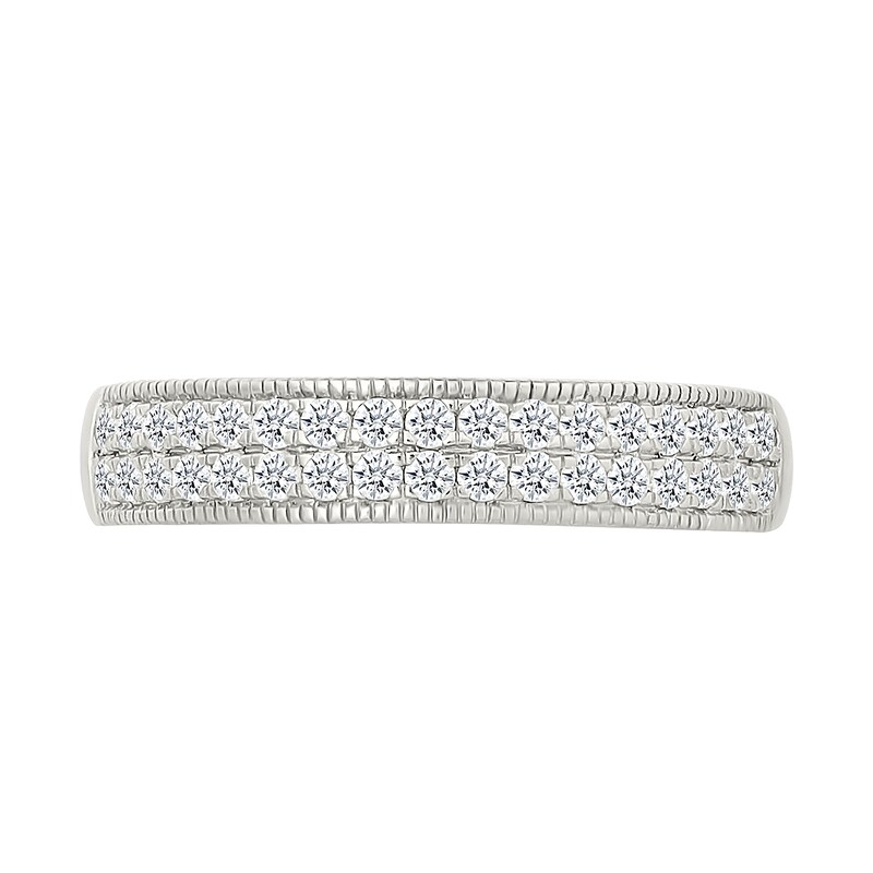 Main Image 5 of 1.45 CT. T.W. Multi-Diamond Cushion Frame Vintage-Style Bridal Set in 10K White Gold