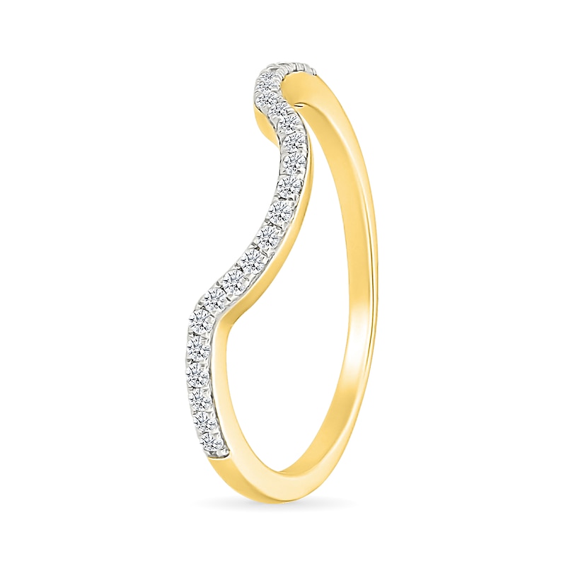 Main Image 6 of 1.23 CT. T.W. Pear-Shaped Multi-Diamond Frame Double Row Bypass Shank Bridal Set in 10K Gold