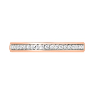 1.23 CT. T.W. Oval-Shaped Multi-Diamond Bezel Frame Bridal Set in 10K Rose Gold