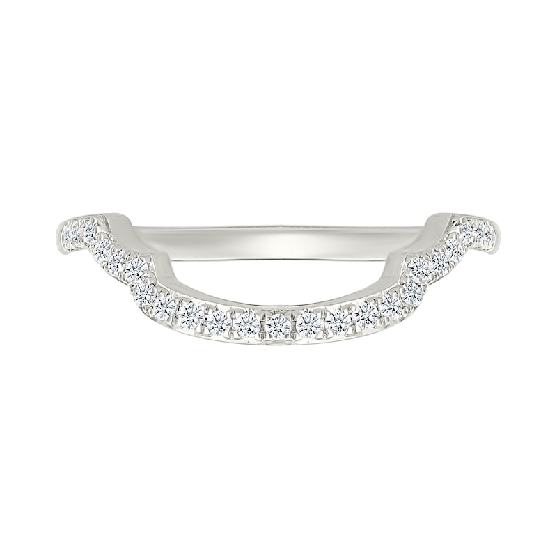 Main Image 5 of 1.23 CT. T.W. Cushion-Shaped Multi-Diamond Frame Collar Bridal Set in 10K White Gold