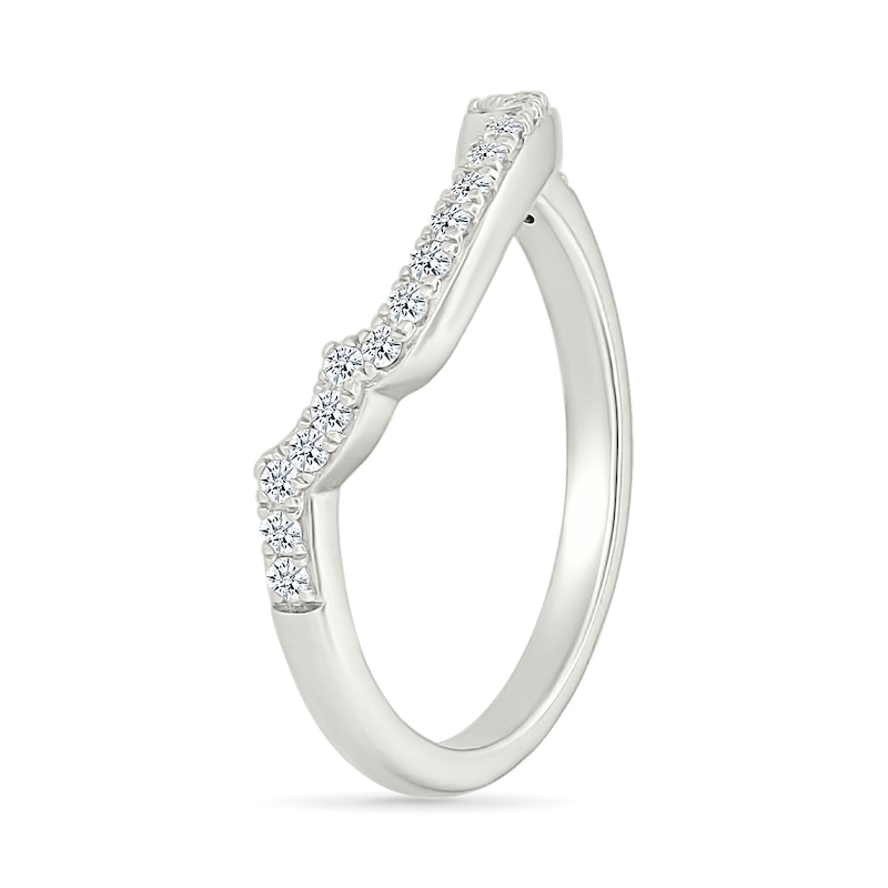 Main Image 6 of 1.23 CT. T.W. Cushion-Shaped Multi-Diamond Frame Collar Bridal Set in 10K White Gold