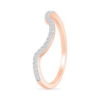 1.23 CT. T.W. Pear-Shaped Multi-Diamond Frame Double Row Bypass Shank Bridal Set in 10K Rose Gold