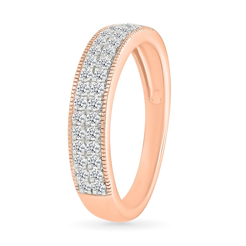 Main Image 6 of 1.45 CT. T.W. Multi-Diamond Cushion Frame Vintage-Style Bridal Set in 10K Rose Gold