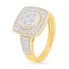 Thumbnail Image 4 of 1.45 CT. T.W. Multi-Diamond Cushion Frame Vintage-Style Bridal Set in 10K Gold