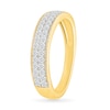 Thumbnail Image 6 of 1.45 CT. T.W. Multi-Diamond Cushion Frame Vintage-Style Bridal Set in 10K Gold