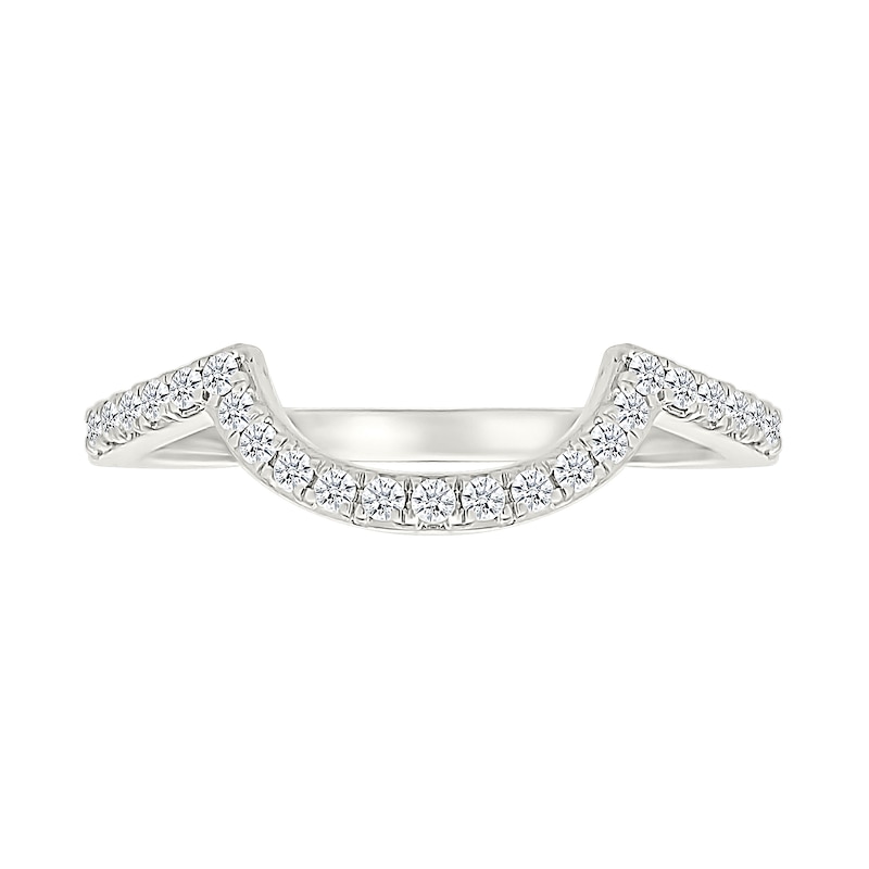 Main Image 5 of 1.23 CT. T.W. Pear-Shaped Multi-Diamond Double Frame Bypass Split Shank Bridal Set in 10K White Gold