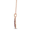 Thumbnail Image 2 of Le Vian® Oval Certified Passion Ruby™ and 0.45 CT. T.W. Diamond Marquise Drop Pendant in 14K Strawberry Gold®