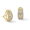 Thumbnail Image 1 of 1.00 CT. T.W. Certified Lab-Grown Diamond Byzantine Hoop Earrings in 10K Gold (F/SI2)