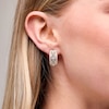Thumbnail Image 2 of 1.00 CT. T.W. Certified Lab-Grown Diamond Byzantine Hoop Earrings in 10K Gold (F/SI2)