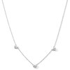 Thumbnail Image 1 of 0.25 CT. T.W. Heart-Shaped Multi-Diamond Station Necklace in Sterling Silver - 19"