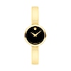 Thumbnail Image 1 of Ladies' Movado Moda Gold-Tone PVD Bangle Watch with Black Dial (Model: 608013)