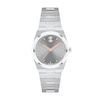 Thumbnail Image 1 of Ladies' Movado Bold® Quest Mini Stainless Steel Watch with Grey Sunray Dial (Model: 3601290)