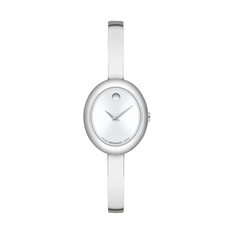 Main Image 1 of Ladies' Movado Museum® Bangle Watch with Silvery-White Sunray Dial (Model: 608070)