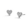 Thumbnail Image 1 of 0.085 CT. T.W. Heart-Shaped Multi-Diamond Frame Stud Earrings in Sterling Silver