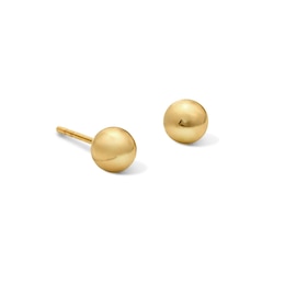 4.0mm Ball Stud Earrings in Hollow 14K Gold