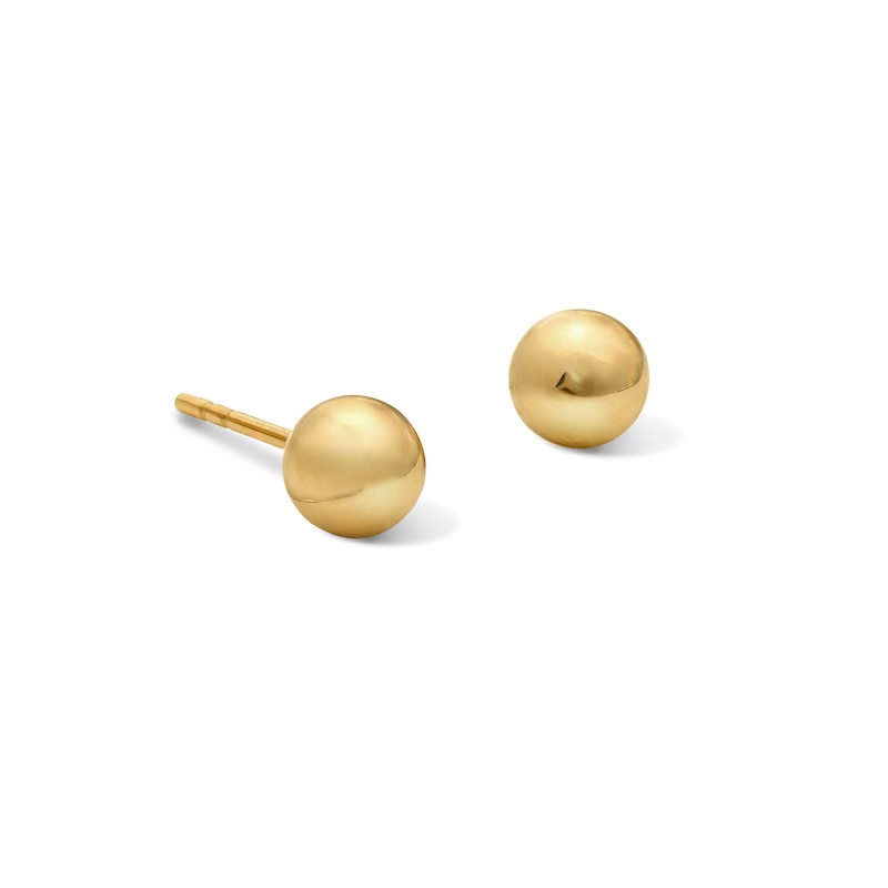 4.0mm Ball Stud Earrings in Hollow 14K Gold