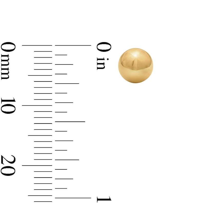 6.0mm Ball Stud Earrings in Hollow 14K Gold