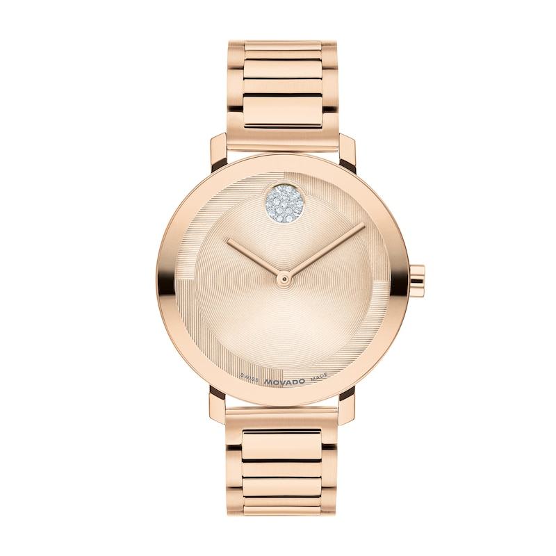 Main Image 1 of Ladies' Movado Bold® Evolution 2.0 Crystal Accent Rose-Tone IP Watch with Rose-Tone Dial (Model: 3601266)