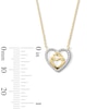 Thumbnail Image 4 of 0.085 CT. T.W. Diamond Motherly Love Heart Necklace in 10K Gold - 17"