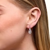 Thumbnail Image 2 of 0.23 CT. T.W. Multi-Diamond Double Teardrop Earrings in Sterling Silver